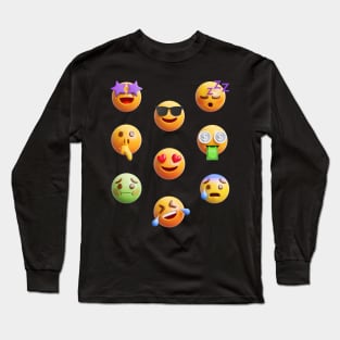 3D cursed emoji  - Classic Vintage Summer Long Sleeve T-Shirt